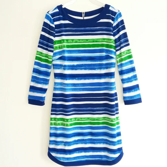 Vince Camuto 3/4 Sleeve Striped Shift Dress - Picture 8 of 8